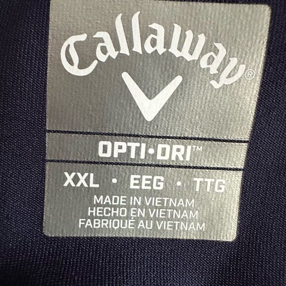Callaway Polo Shirt Mens XXL Opti-Dri Golf Performance Striped Short Sleeve - Picture 6 of 7